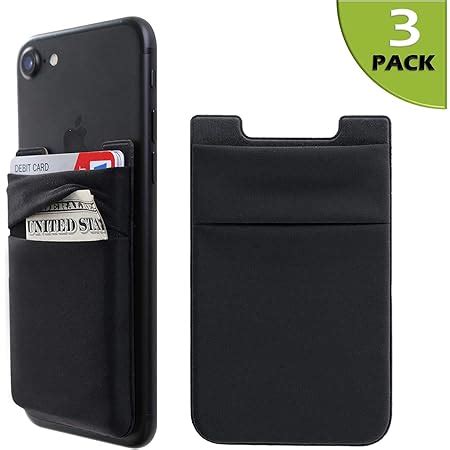 Cell Phone Stick on Wallet, Credit Card, ID Card Holder, 3 Pack 